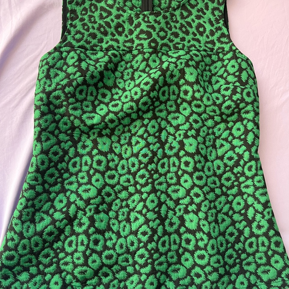 Green and Black Patterned Dress